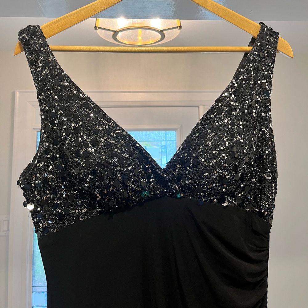 Black sequin special occasion dress
